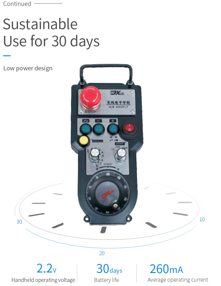 8 Axis Rotary Encoder CNC Mpg Handwheel Wireless Manual Pulse Generator